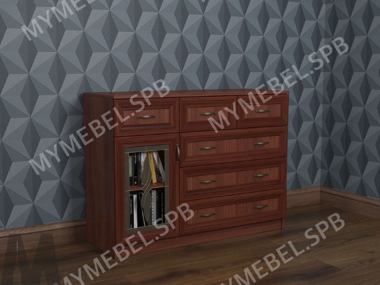 Комод (тумба) с дверкой и ящиками К-6